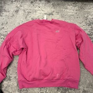 ALO Yoga Men's Vibrant Pink Crewneck Sweater